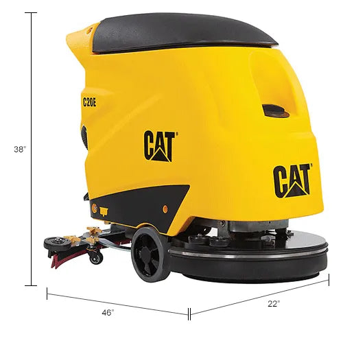 Cat® C20E Electric Walk-Behind Corded Auto Floor Machine Scrubber, 20" Cleaning Path
