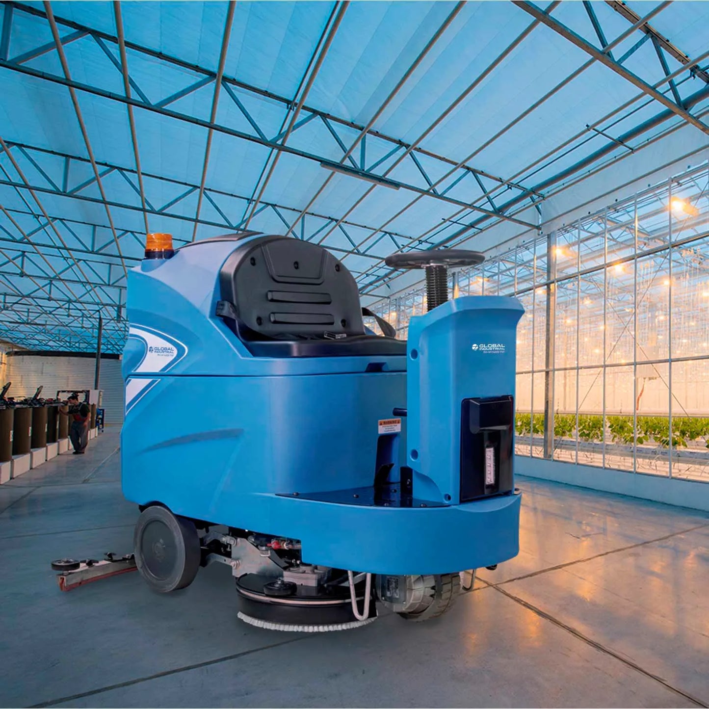 Global Industrial™ Auto Ride-On Floor Scrubber, 34" Cleaning Path