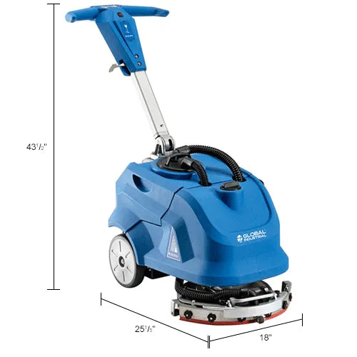 Global Industrial™ Electric Walk-Behind Corded Auto Floor Scrubber, 13" Cleaning Path