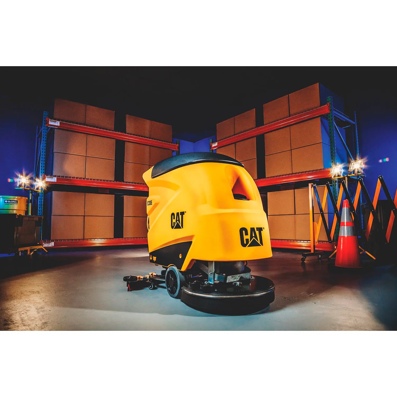 Cat® C20E Electric Walk-Behind Corded Auto Floor Machine Scrubber, 20" Cleaning Path