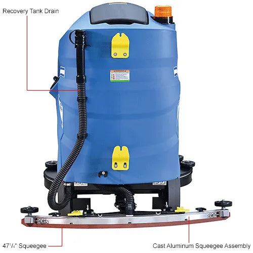Global Industrial™ Auto Ride-On Floor Machine Scrubber, 40" Cleaning Path