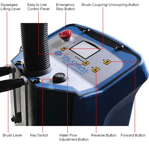 Global Industrial™ Auto Ride-On Floor Scrubber, 34" Cleaning Path