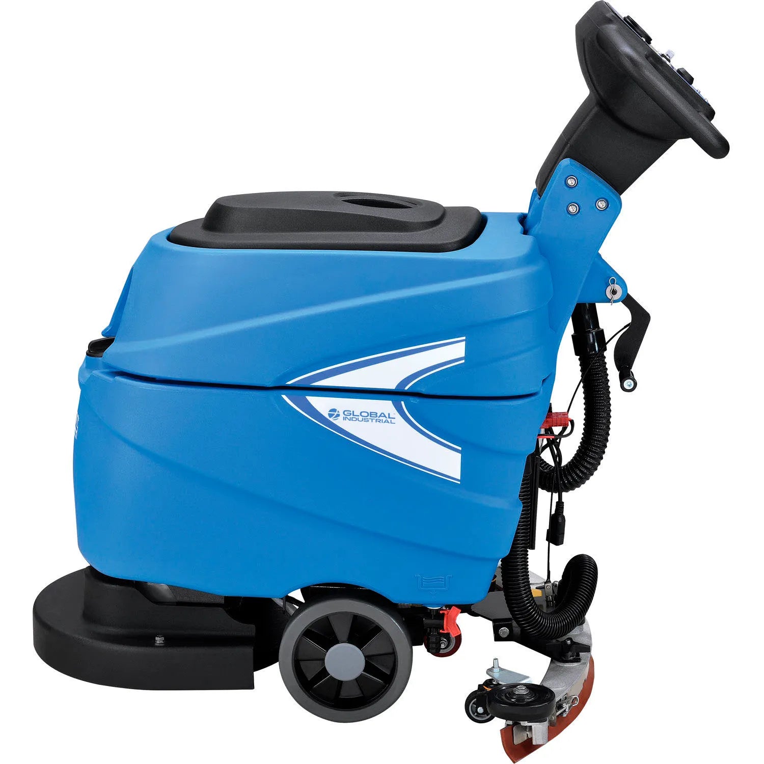 Global Industrial™ Auto Walk-Behind Floor Scrubber 17" Cleaning Path, Two 80 Amp Batteries