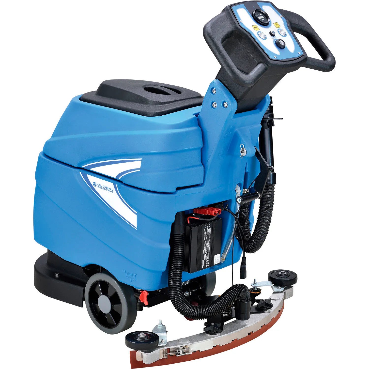 Global Industrial™ Auto Walk-Behind Floor Scrubber 17" Cleaning Path, Two 80 Amp Batteries