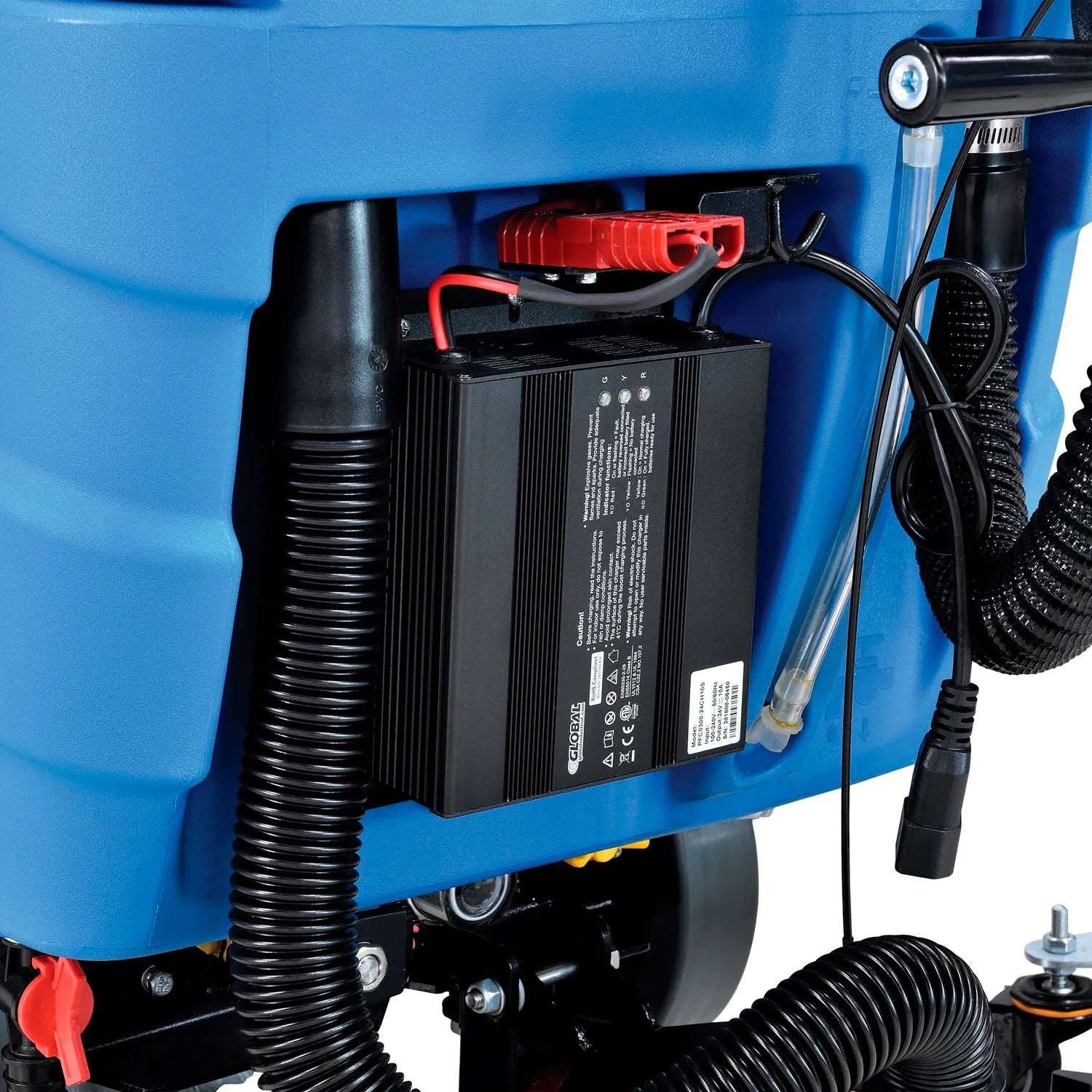 Global Industrial™ Auto Walk-Behind Floor Scrubber 17" Cleaning Path, Two 80 Amp Batteries