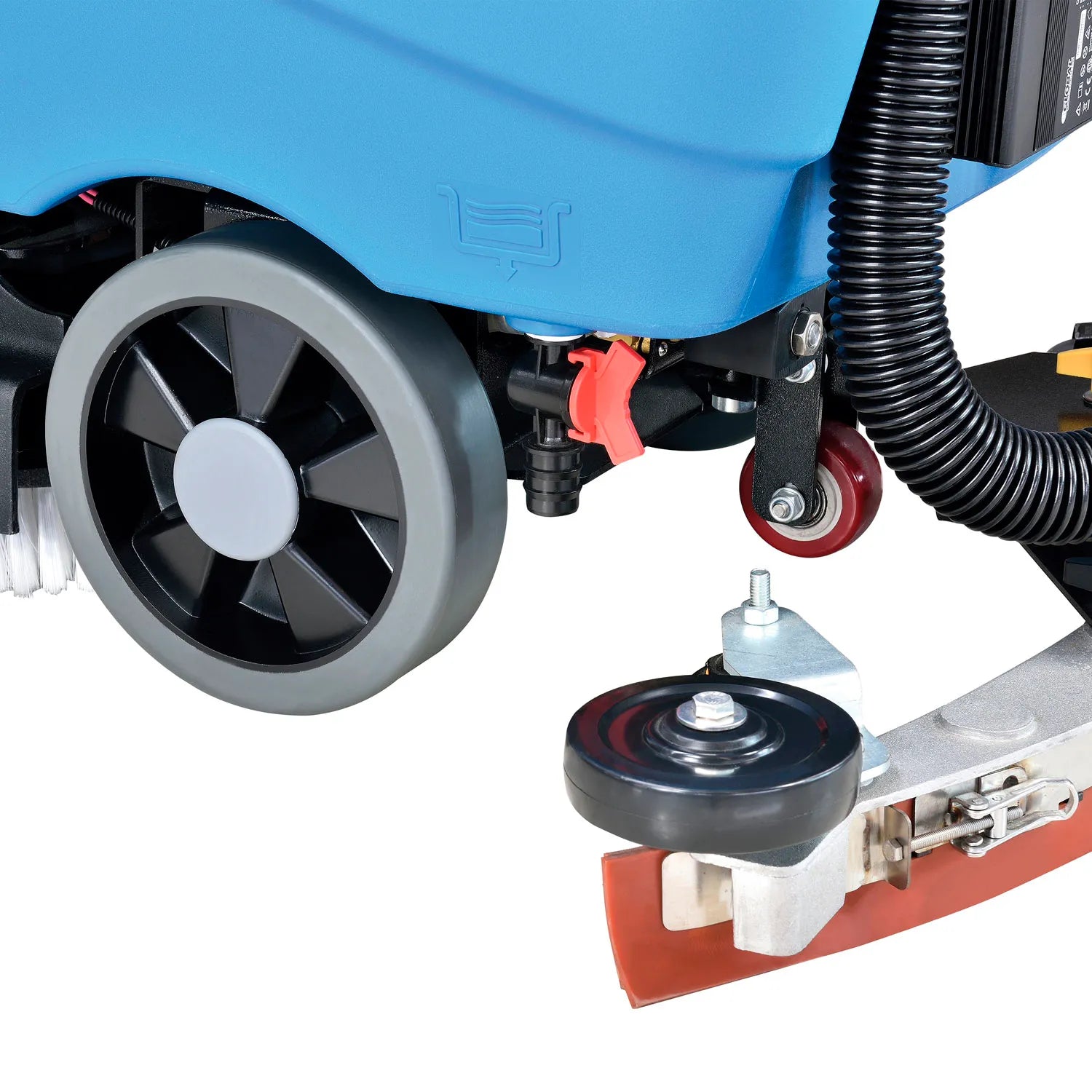Global Industrial™ Auto Walk-Behind Floor Scrubber 17" Cleaning Path, Two 80 Amp Batteries