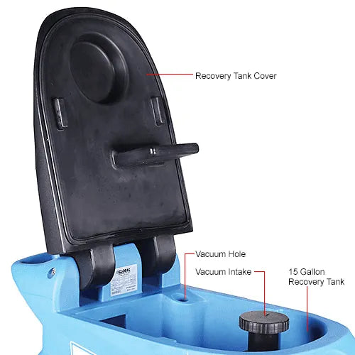 Global Industrial™ Auto Walk-Behind Floor Scrubber, 18" Cleaning Path - Battery Powered