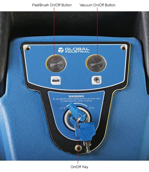 Global Industrial™ Electric Walk-Behind Auto Floor Scrubber, 20" Cleaning Path