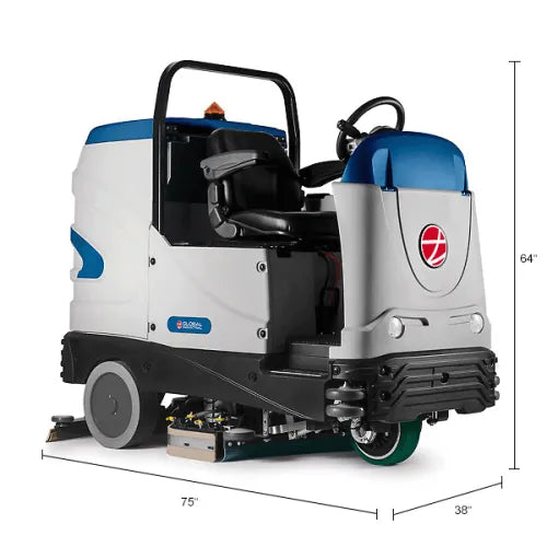 Global Industrial™ Recirculating Water Auto Ride-On Floor Scrubber, 34" Cleaning Path