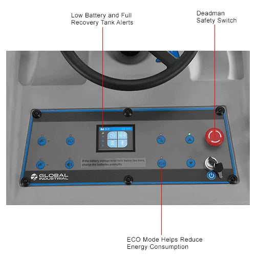 NEW - Global Industrial™ Auto Stand-On Floor Scrubber, 24" Cleaning Path